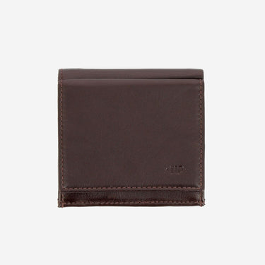 NUVOLA PELLE Small Unique Leather Wallet - Dark Brown